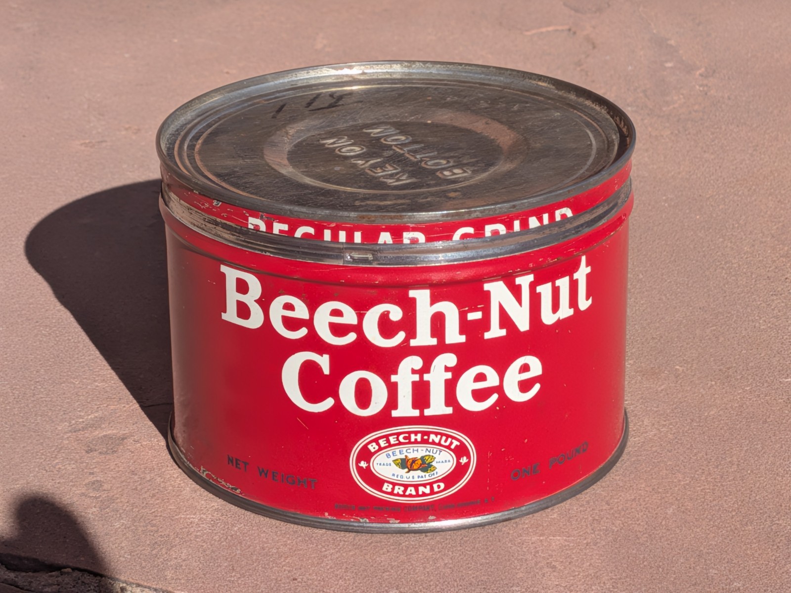 Vtg. 40\'s/50\'s  Beech-Nut 1 Lb Coffee Tin Very Good Condition w/Lid $60