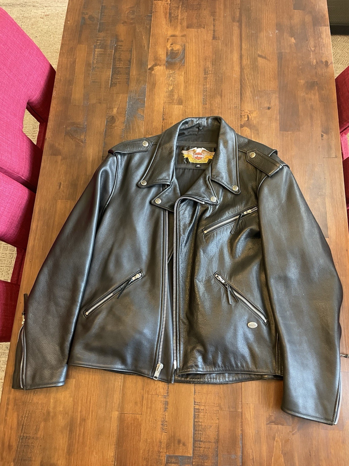 vintage 1990s harley davidson leather jacket