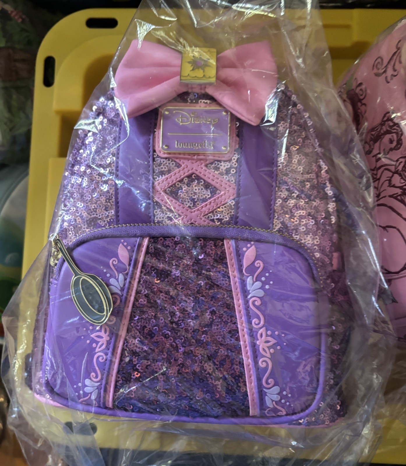 *Rare* Sequin Rapunzel Disney Tangeled loungefly backpack NWT