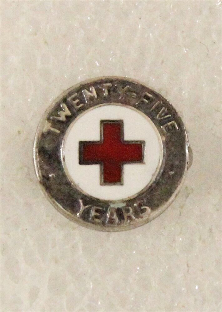 Red Cross: Twenty-Five Years, Sterling - c.1964 (lapel pin)