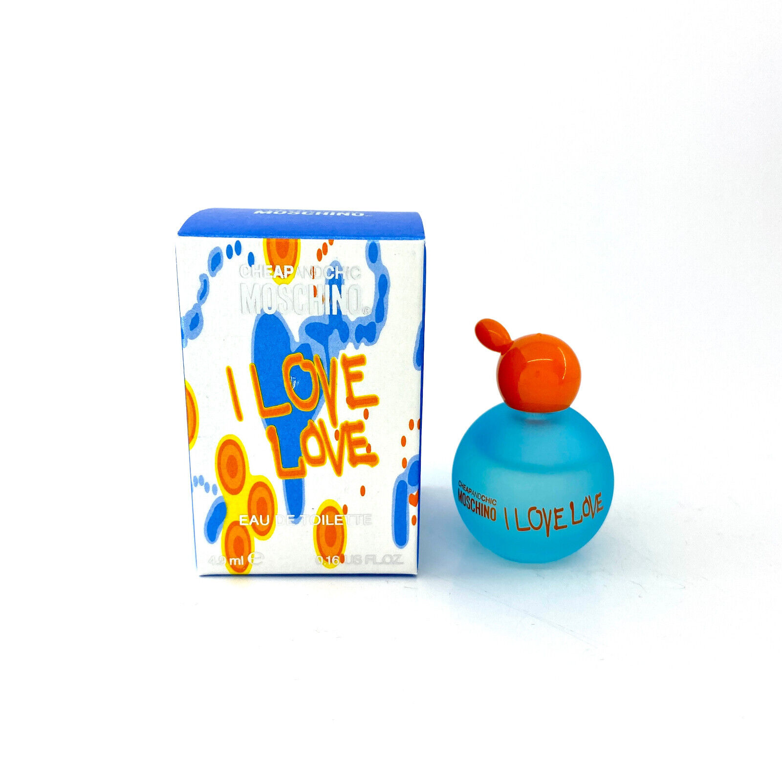 MOSCHINO I LOVE LOVE EAU DE TOILETTE 4.9 ML. 0.16 FL.OZ. MINI PERFUME NEW IN BOX