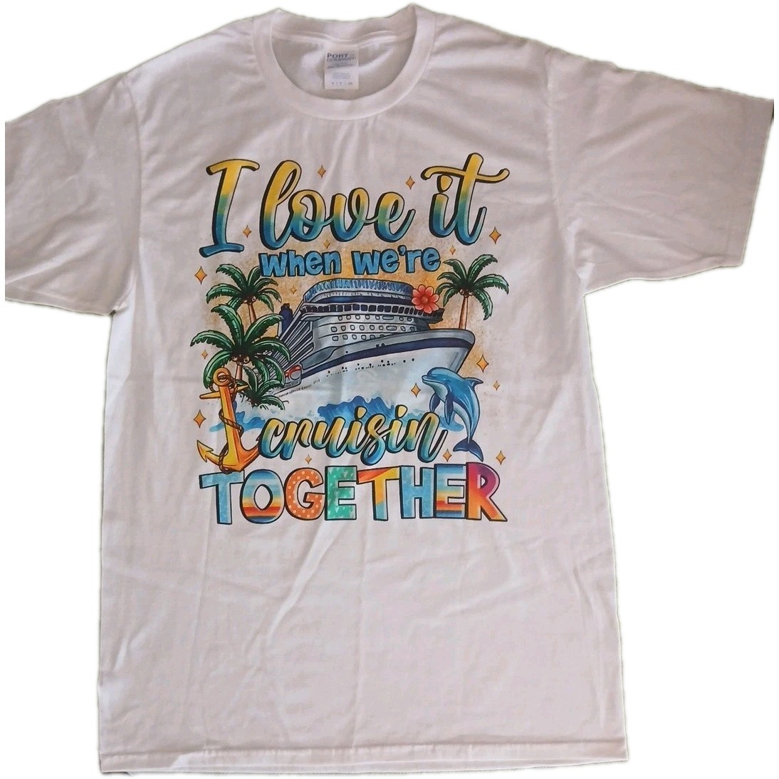 Cruise Ship T-Shirt for Cruisin' Together Love Fan Size Small 100% Cotton/NWOT