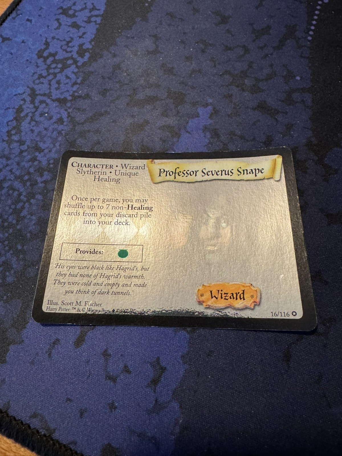 Professor Severus Snape HARRY POTTER TCG 2001 16/116 Holo Foil WOTC RARE