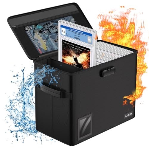 Comic Book Storage Box, Fireproof, Lock, Holds Up To 30 Comics