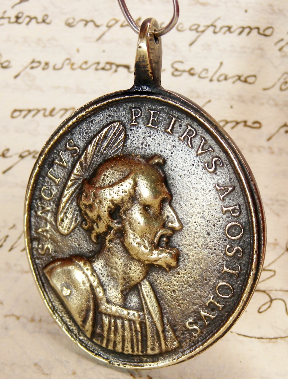 Antique 18th Century Rome Vatican Saint Peter & Paul Pilgrimage Bronze Medal