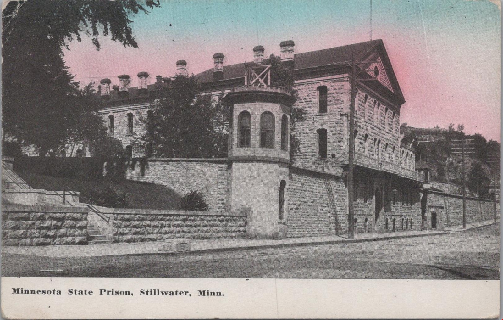 Postcard Minnesota State Prison Stillwater MN 