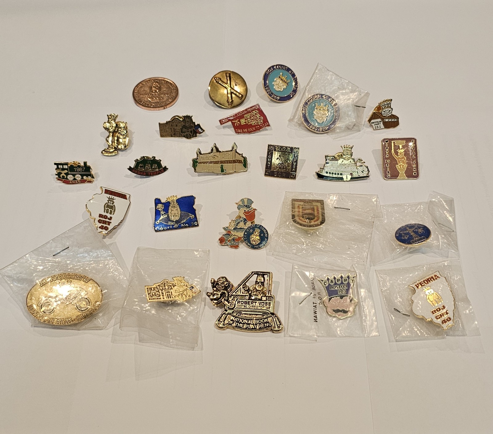 Royal Order of Jesters Pin Lot Various ROJ Few New Fraternal Shriner VTG 23 Pins