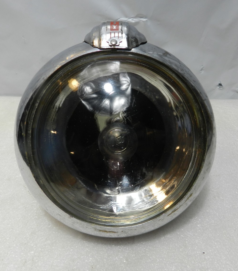Vintage UNITY MFG Co. Chrome Model H-6 Light Car Truck Spotlight  (C77JJ)