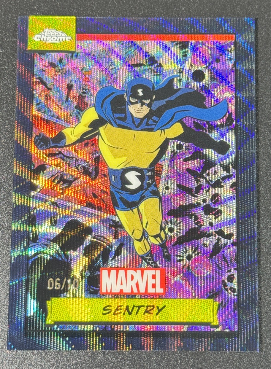 2024 Topps Chrome Marvel SENTRY Black Wave Refractor #/10 Avengers