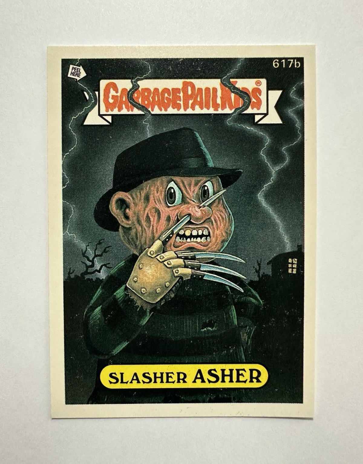 Topps 1988 Garbage Pail Kids Slasher Asher 617b
