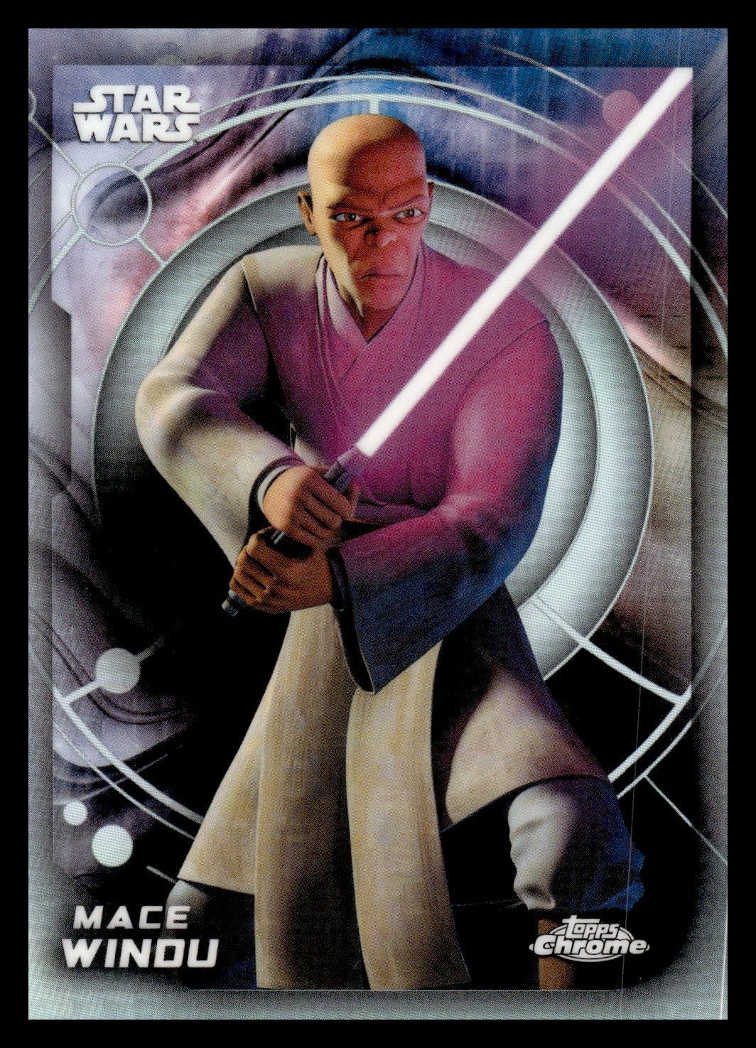 Star Wars Mace Windu 2006 Topps Chrome Tales of the Jedi #27 Refractor