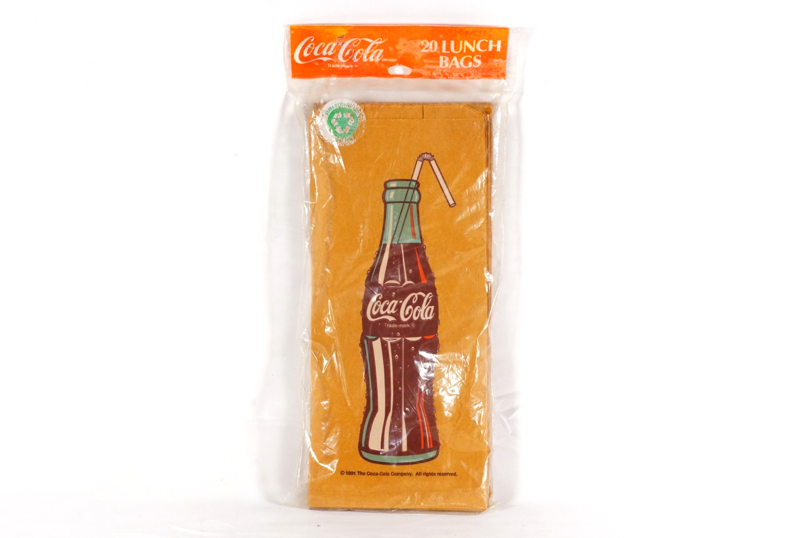 Vintage COCA-COLA Lunch Paper Bags 1991 Coca-Cola Company 20pcs Conimar Corp