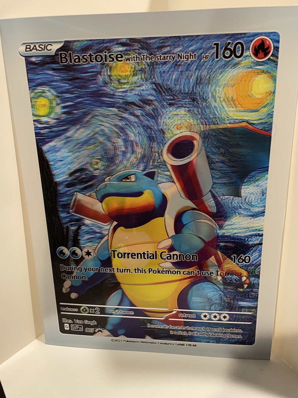 Pokemon Van Gogh Blastoise Charizard Venusaur 3D Holographic Lenticular Poster