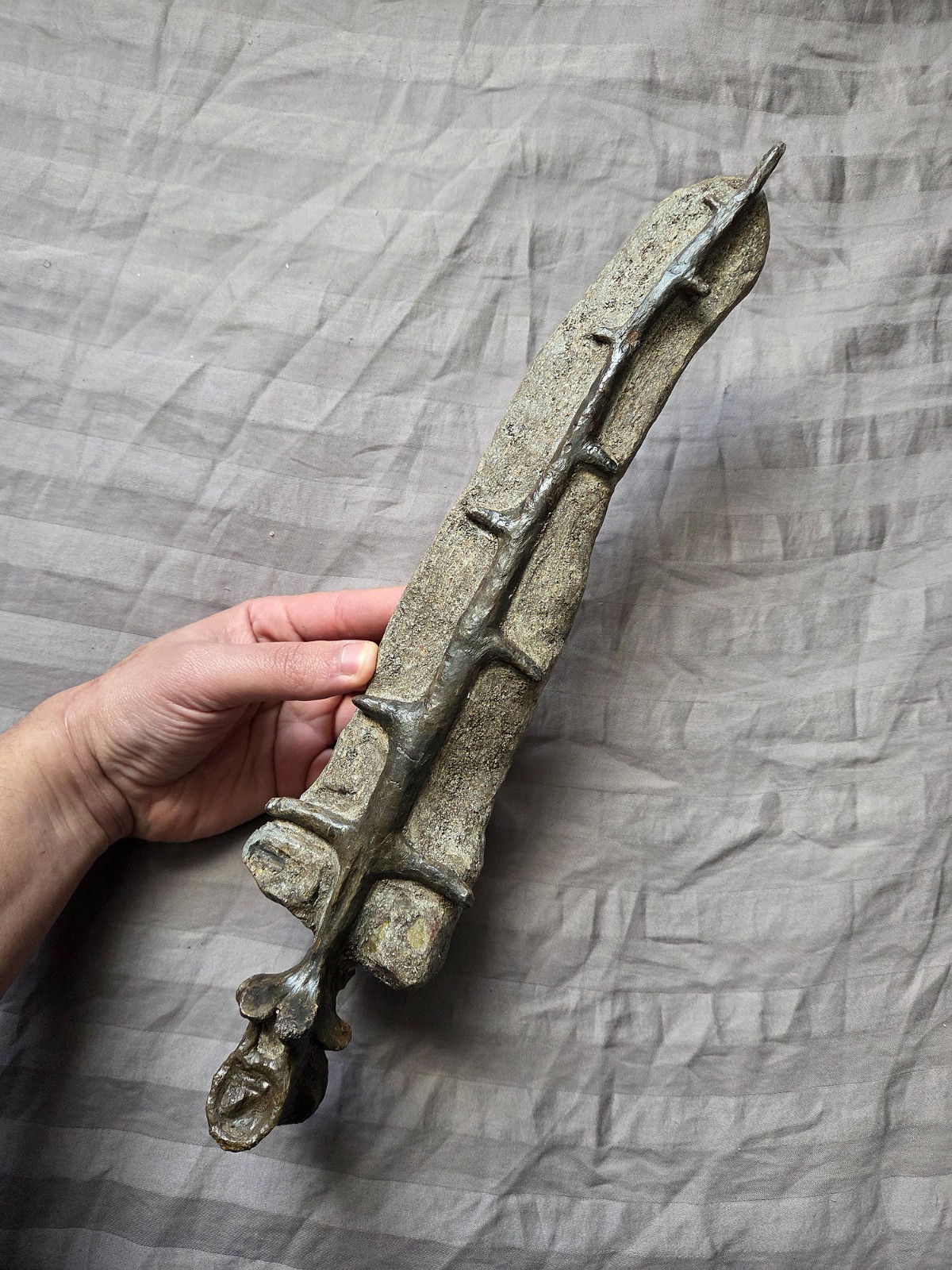Ultra Rare Museum Display Edaphosaurus Sail Spine Vertebra Bone Fossil Permian