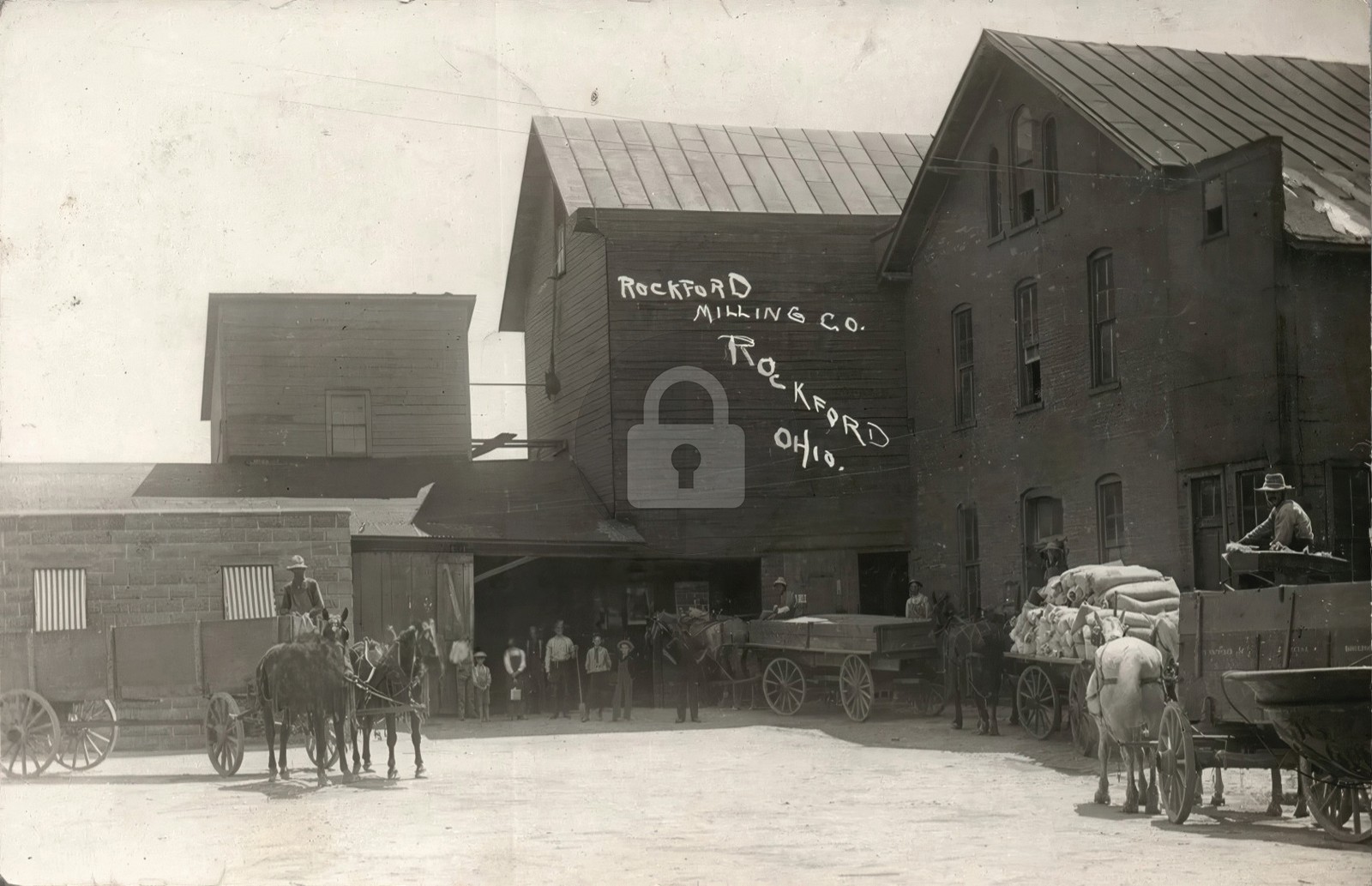 Rockford Milling Co Mill ROCKFORD OH Ohio 1908 RPPC Photo Postcard COPY