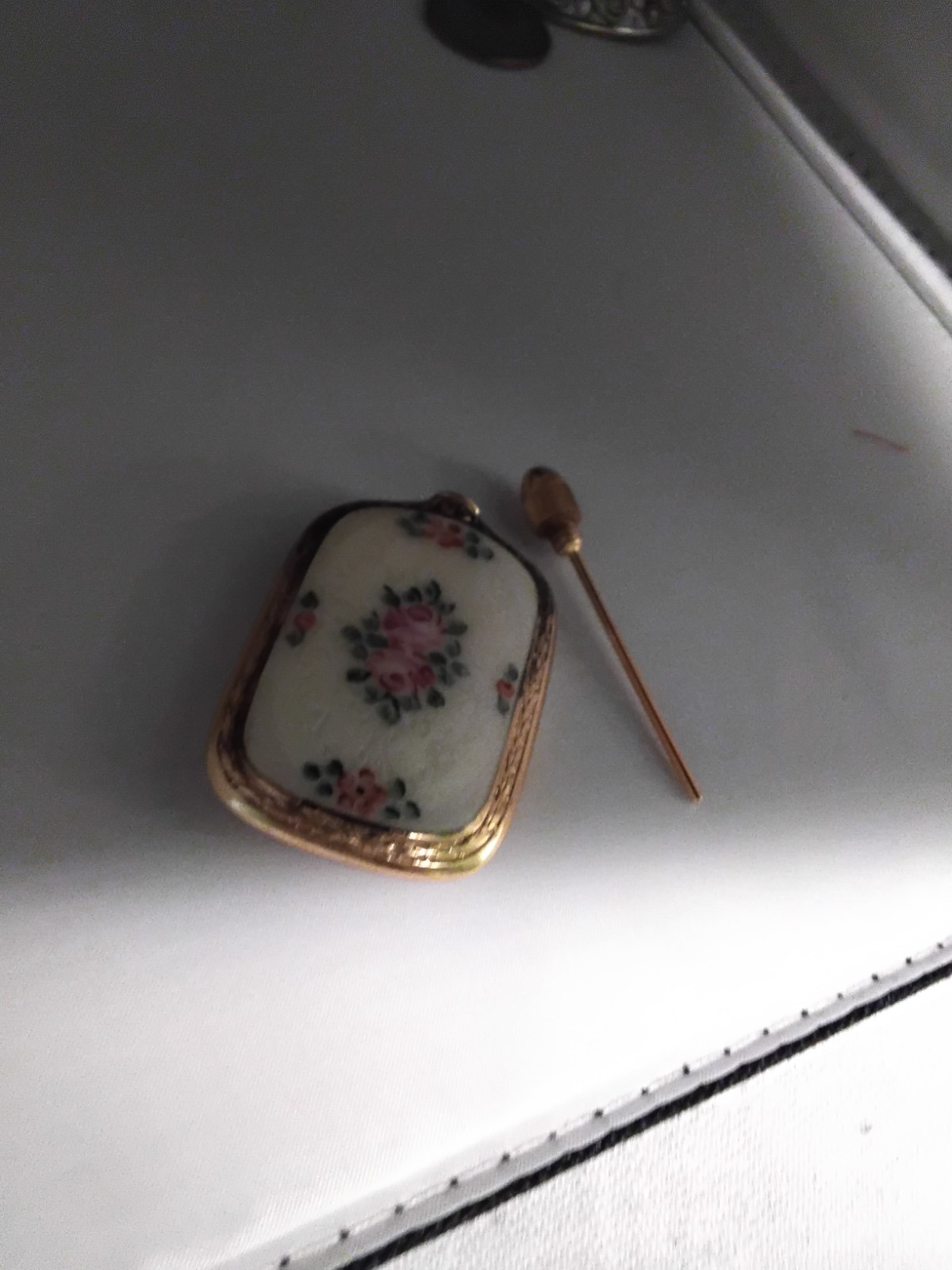 1800/1900s Perfume Antique Guilloche enamel flask