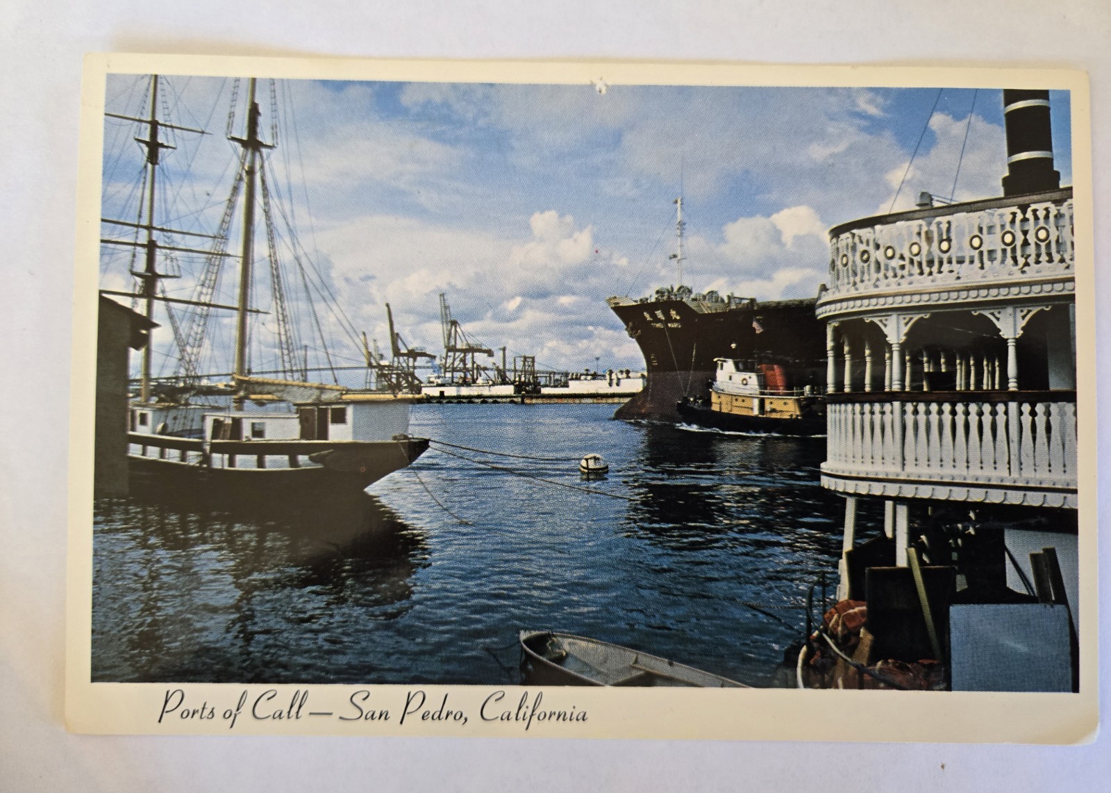 Vintage Postcard Ports of Call San Pedro, Ca Ships on the Water 1970s-1980s