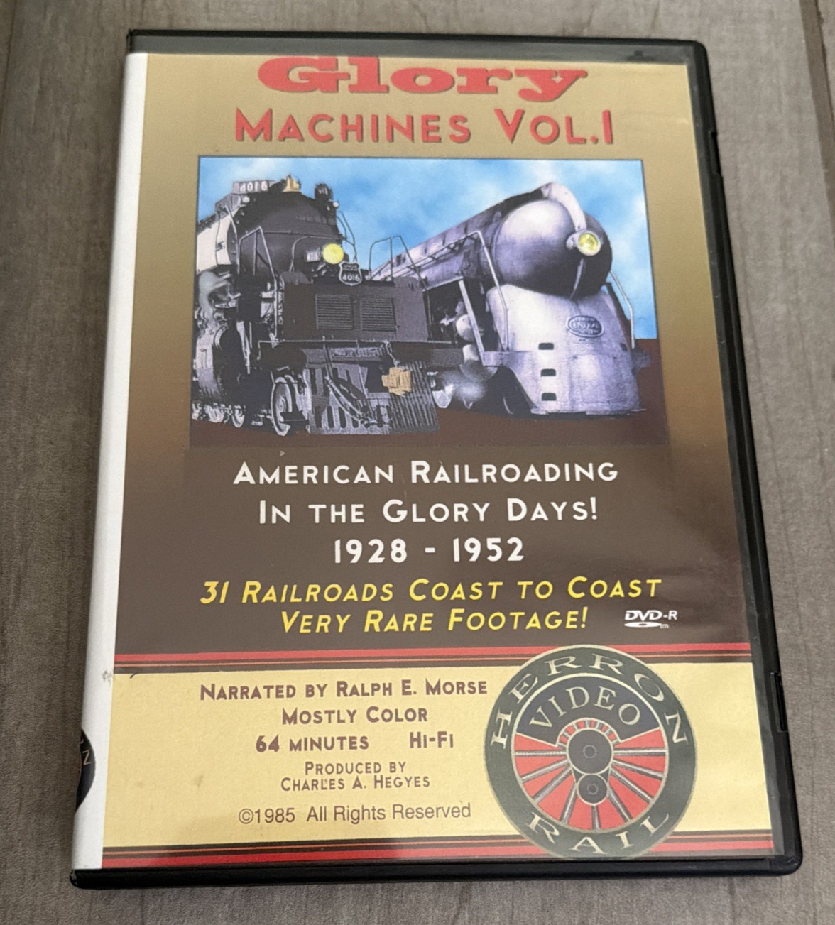 HERRON RAIL DVD: Glory Machines Volume 1 - Rare 1928-1952 Film Railroading TRAIN