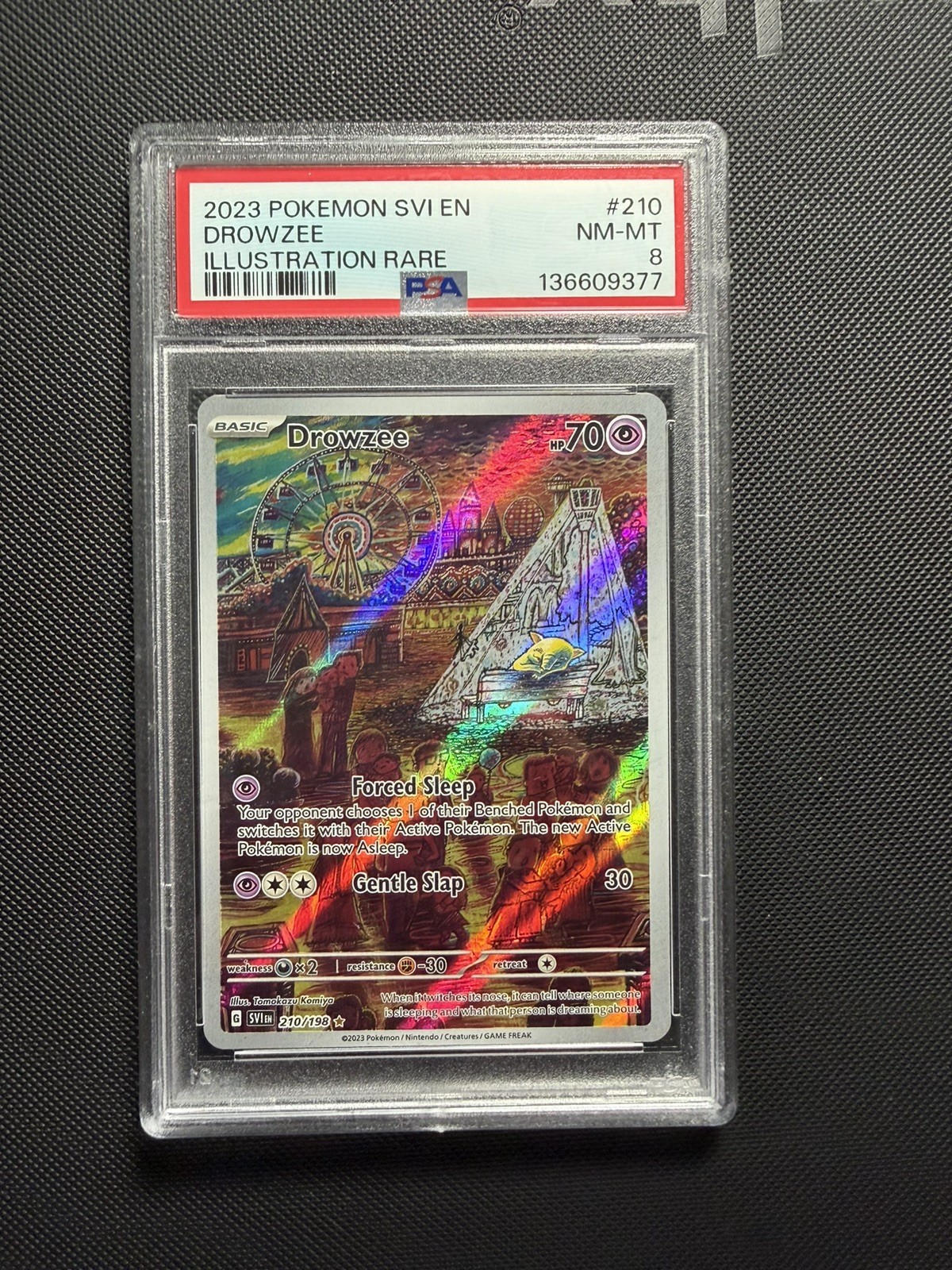 Pokemon TCG: Drowzee 210/198 - SV Scarlet & Violet Base Set IR - PSA 8