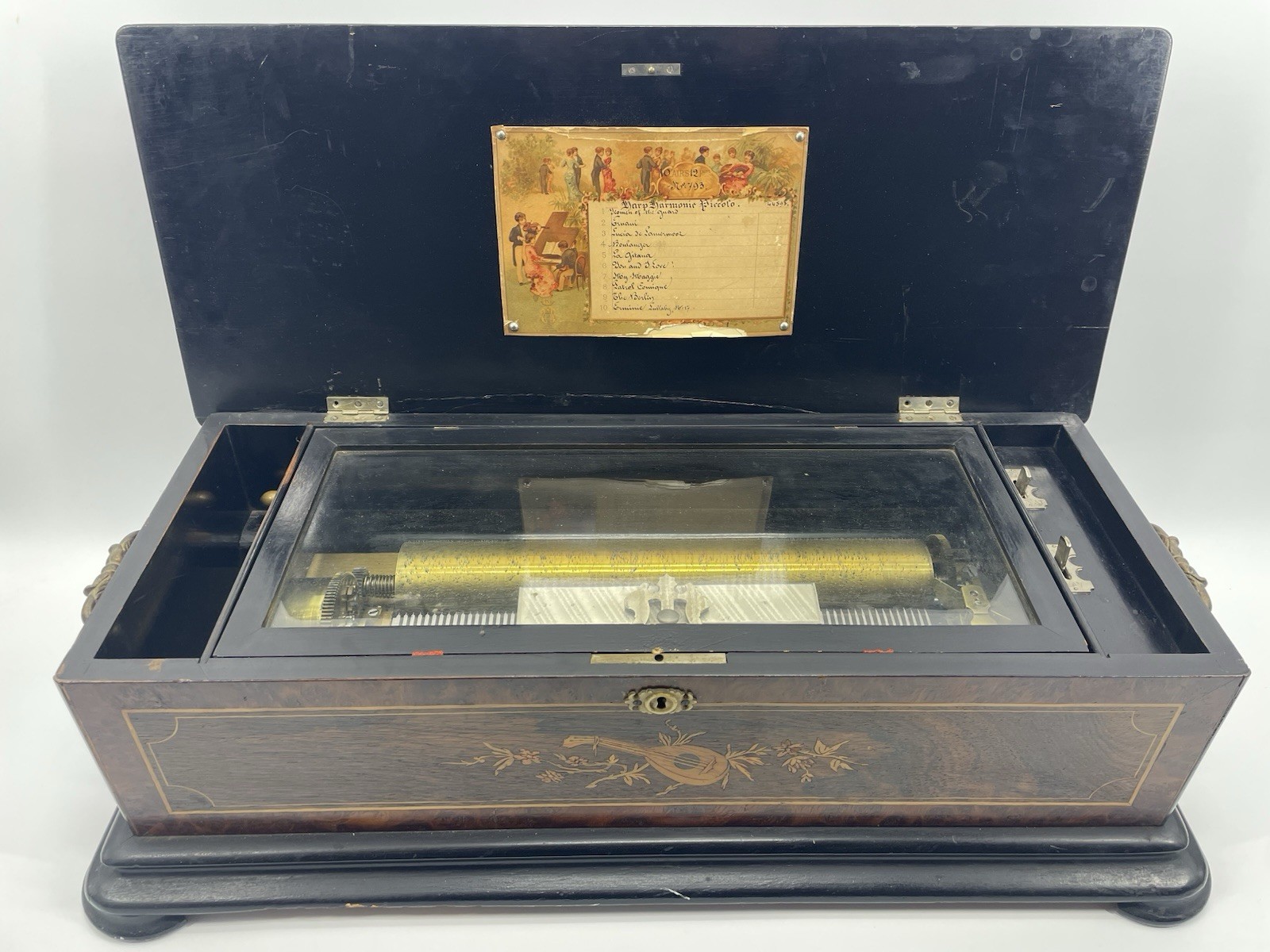 Antique 1880’s  76 Pin, 10 Tune Swiss Music Box Very Nice Sounds Great