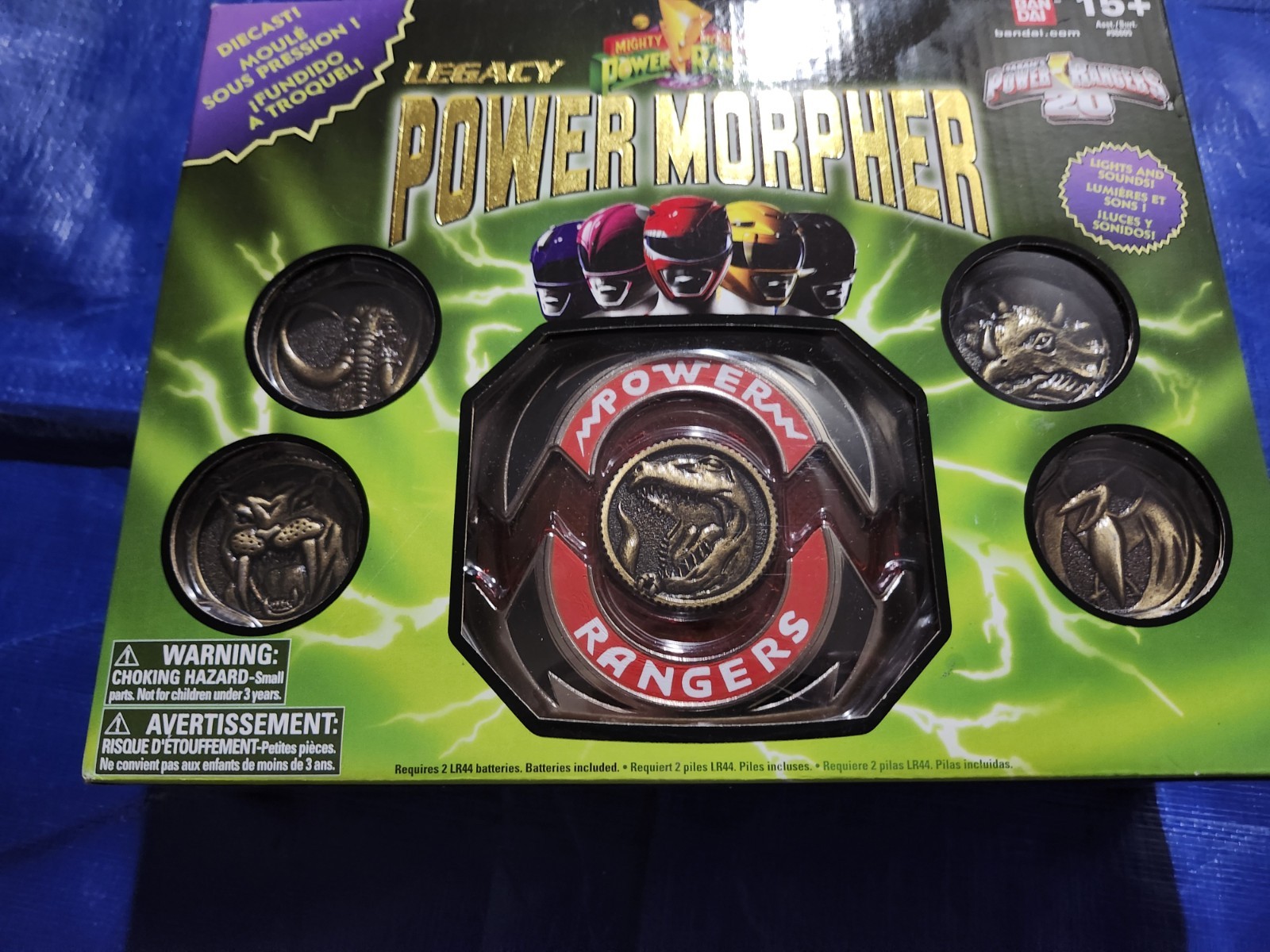 Bandai Legacy Mighty Morphin Power Rangers Power Morpher Die-Cast Lights/Sounds
