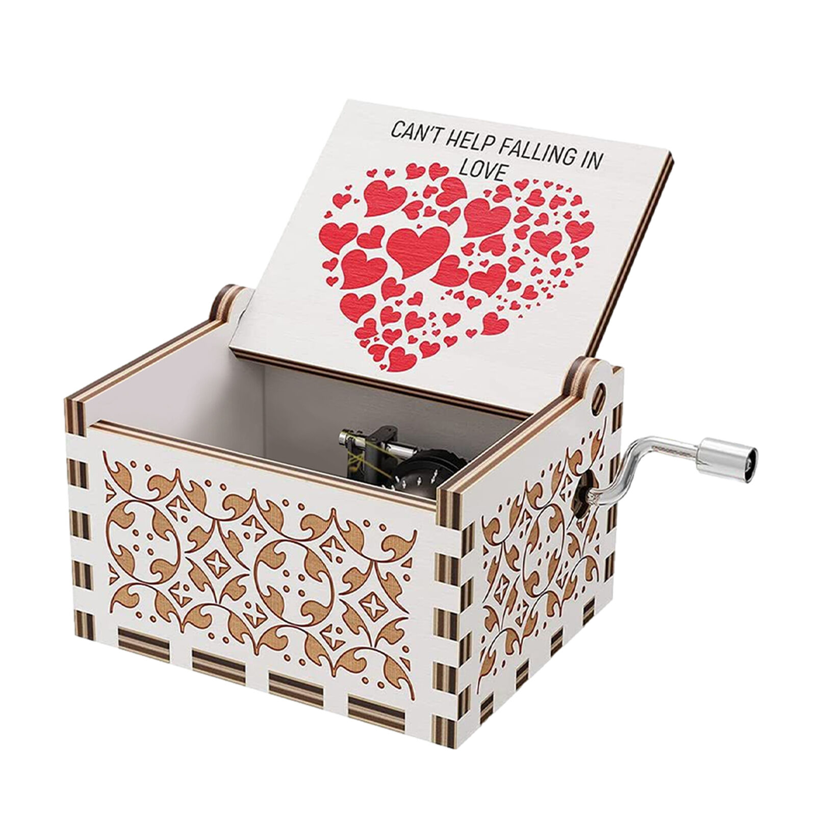 Falling In Love With You Music Box Wooden Musical Boxes for Valentine's Day Gift