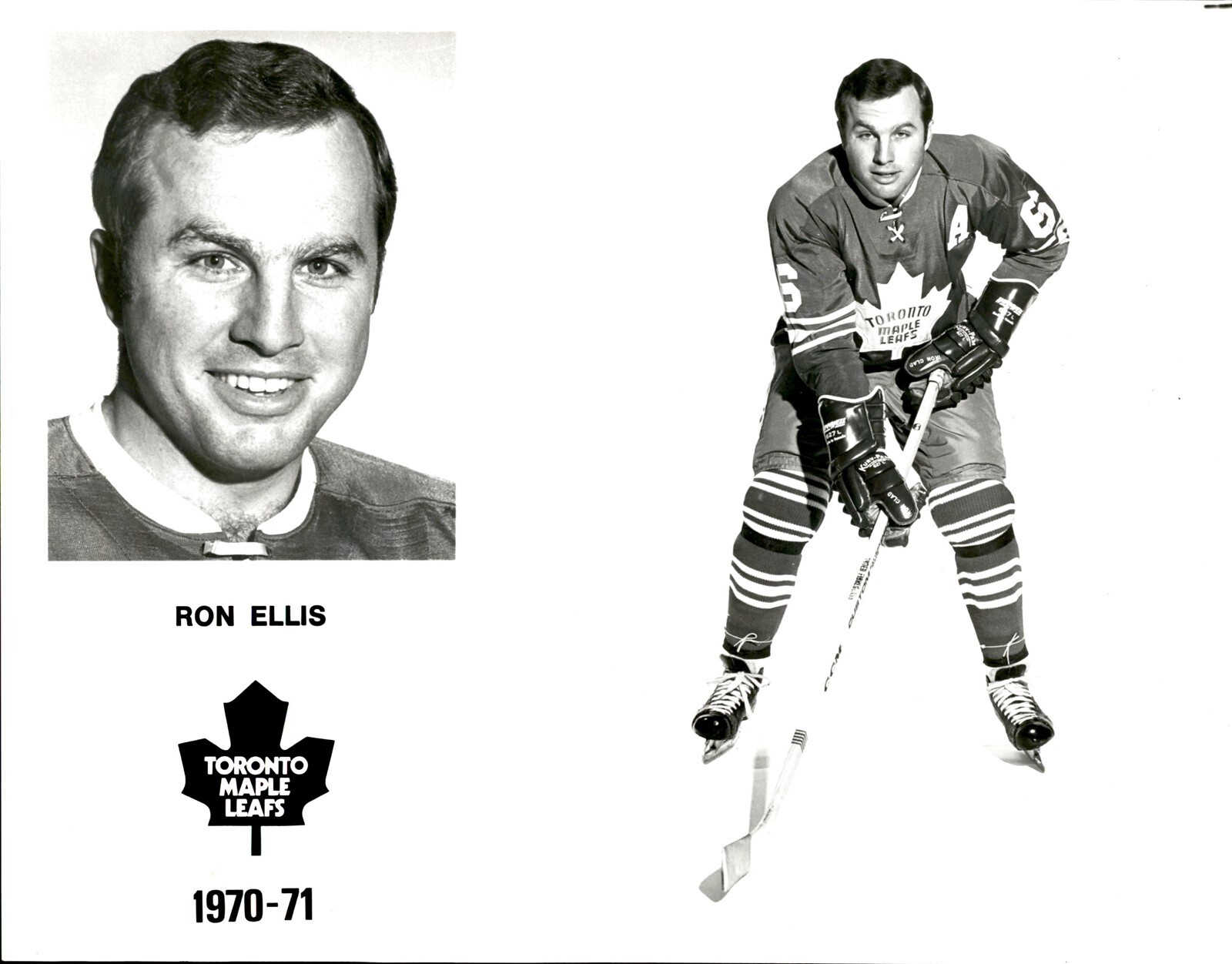 PF17 Original Photo RON ELLIS 1970-71 TORONTO MAPLE LEAFS NHL HOCKEY RIGHT WING