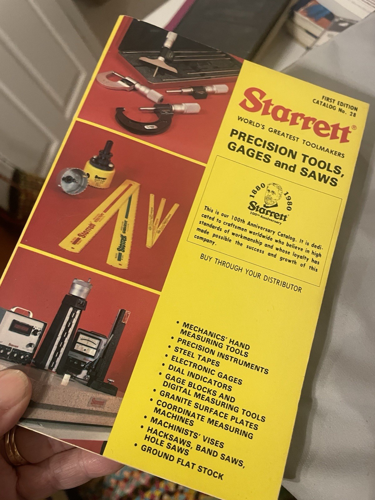 Vintage Starrett Tools Catalog #28 Tool Gages Saws Machinist CNC 1979