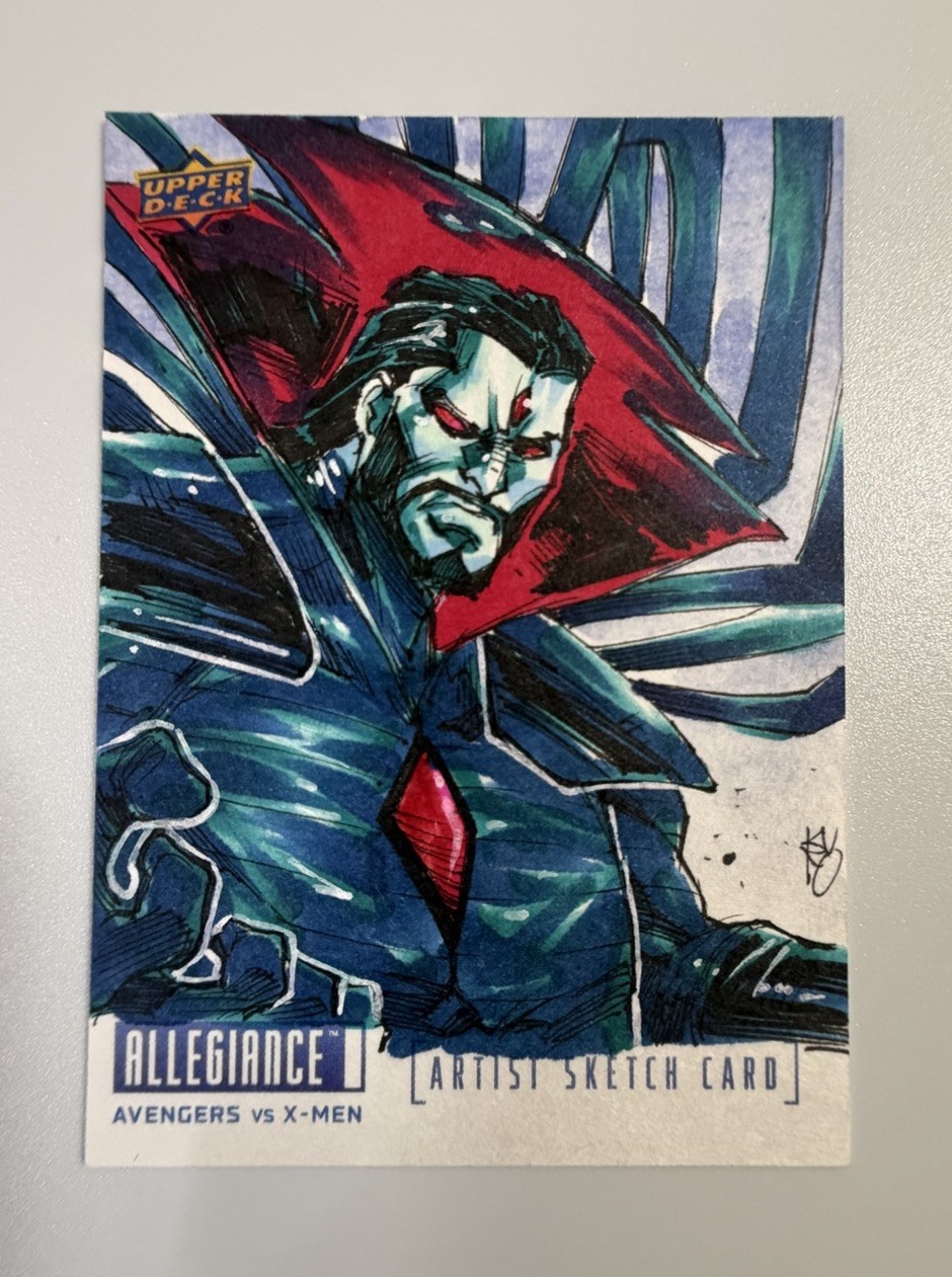 2022 UD Allegiance: Avengers vs XMen MISTER SINISTER Sketch Card 1/1 by Kurobhie