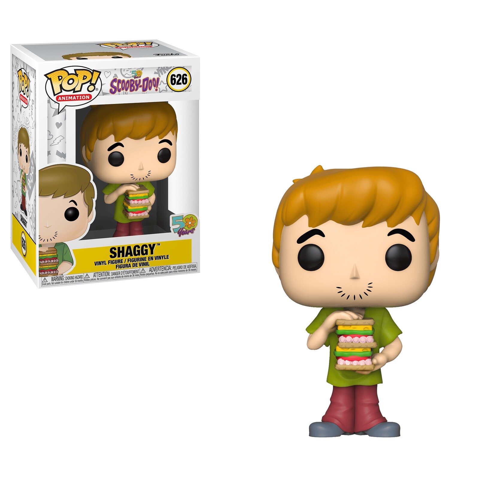Funko Pop Animation: Scooby Doo - Shaggy with Sandwich Vinyl Figure #626 #39949
