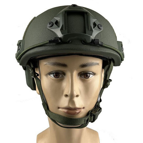 Tactical Uhmw-Pe Ballistic IIIA Bullet Proof Helmet Size L Large Green
