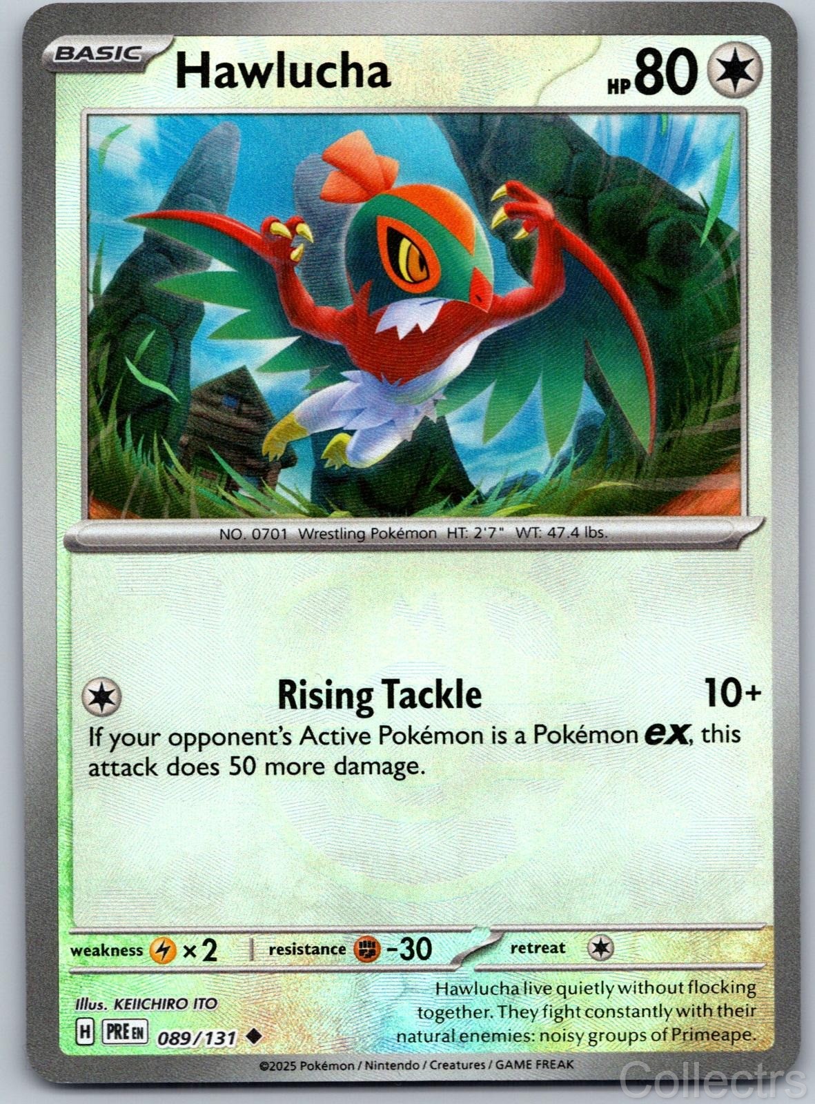 HAWLUCHA MASTER BALL 089/131 HOLO PRISMATIC EVOLUTIONS NM/M