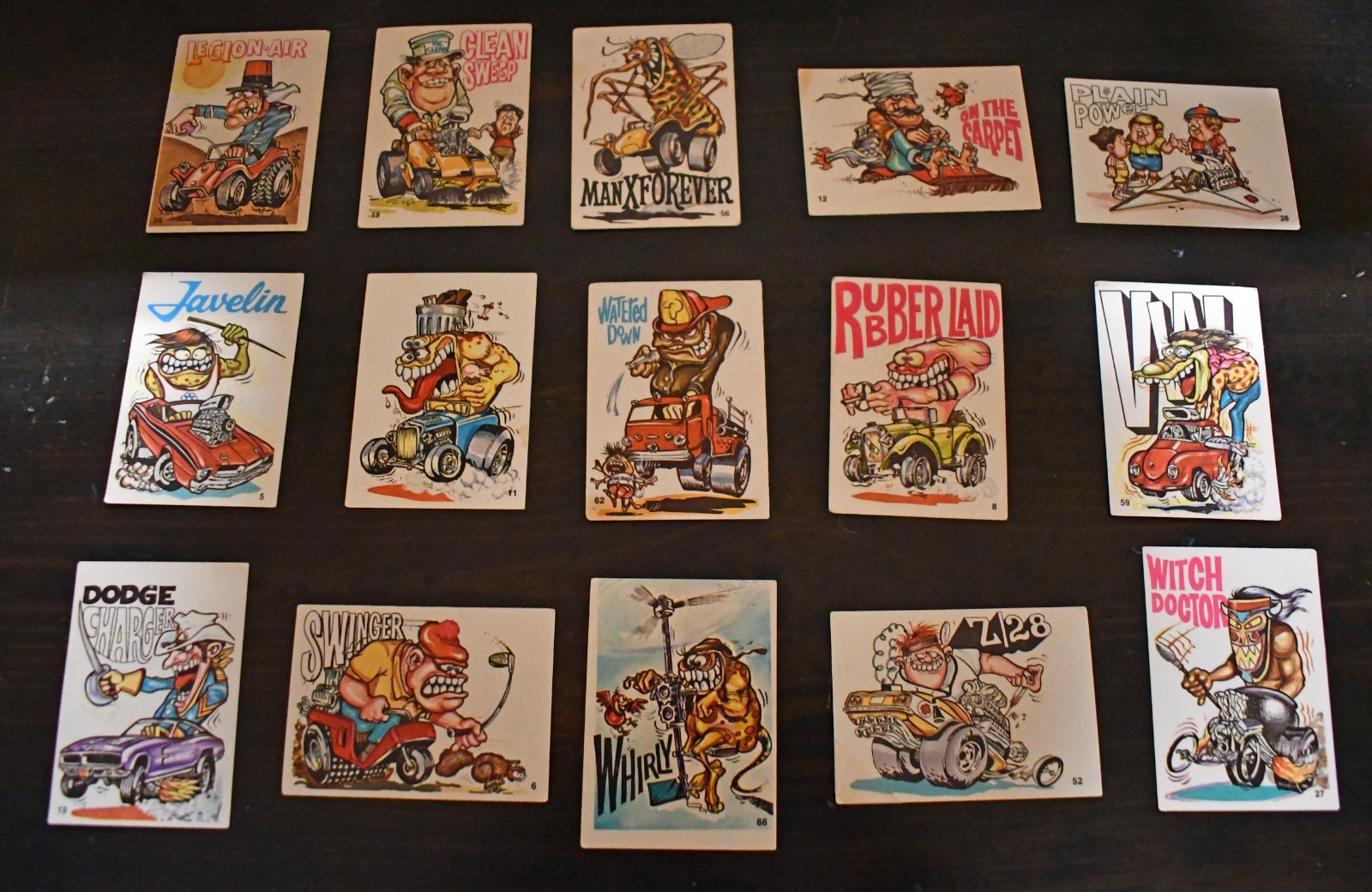 1970 Donruss Odder Odd Rods Sticker Cards Lot of 15 Unpeeled Vintage