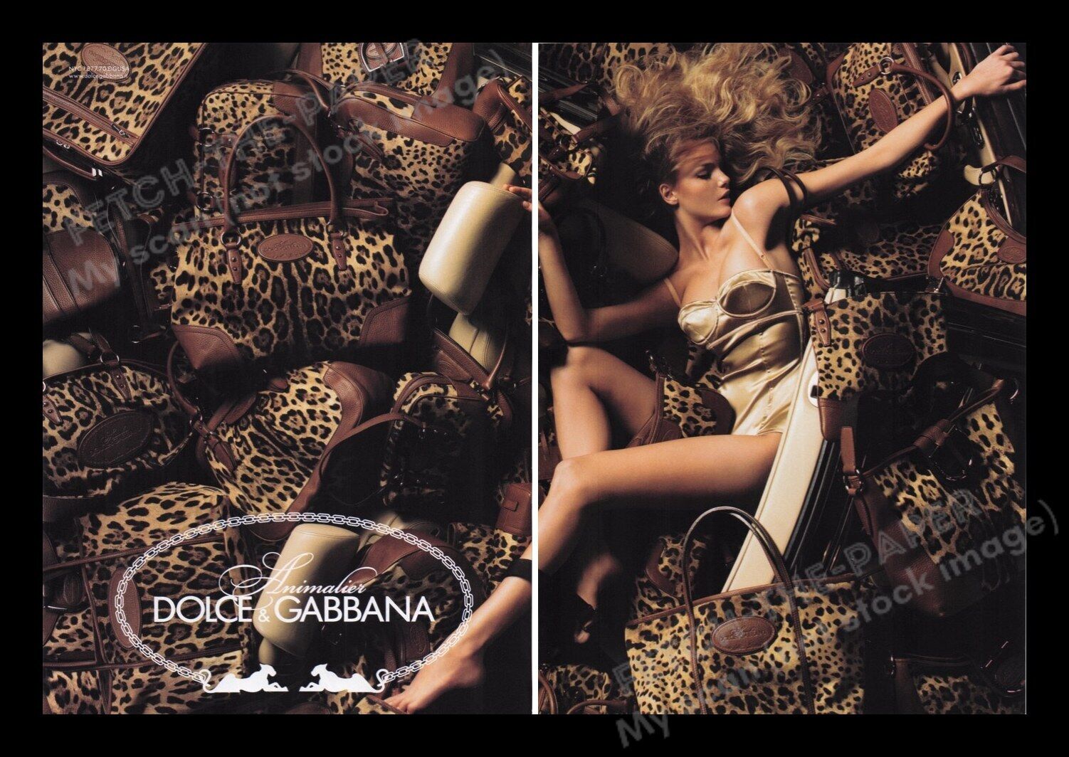 Dolce & Gabbana Animalier 2000s Print Advertisement (2 pages) 2007 Legs
