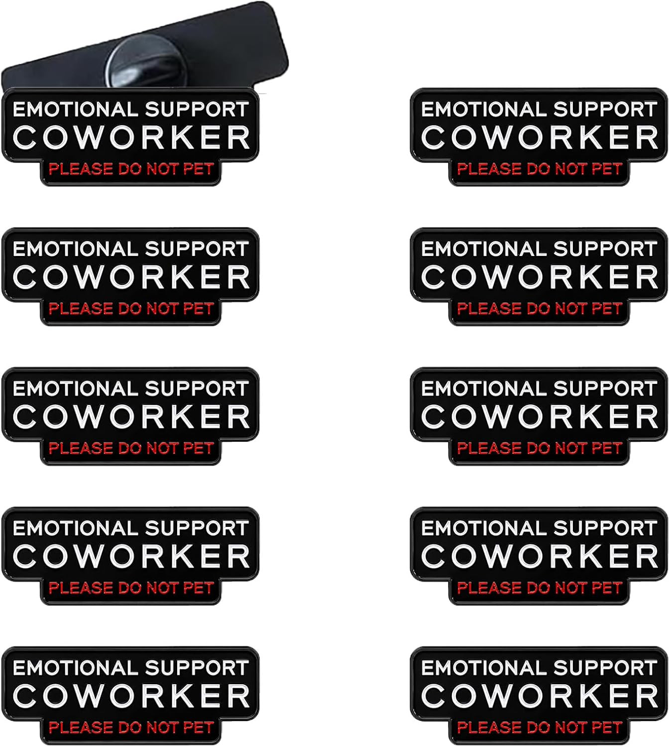 Emotional Support Coworker Enamel Pin 10Pcs, Funny Pins for Adults