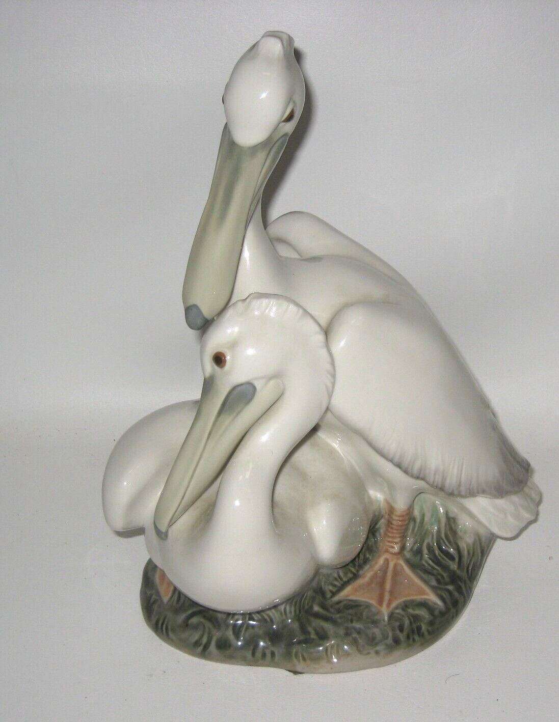 1960\'s Lladro Group of 2 Pelicans 11.25\