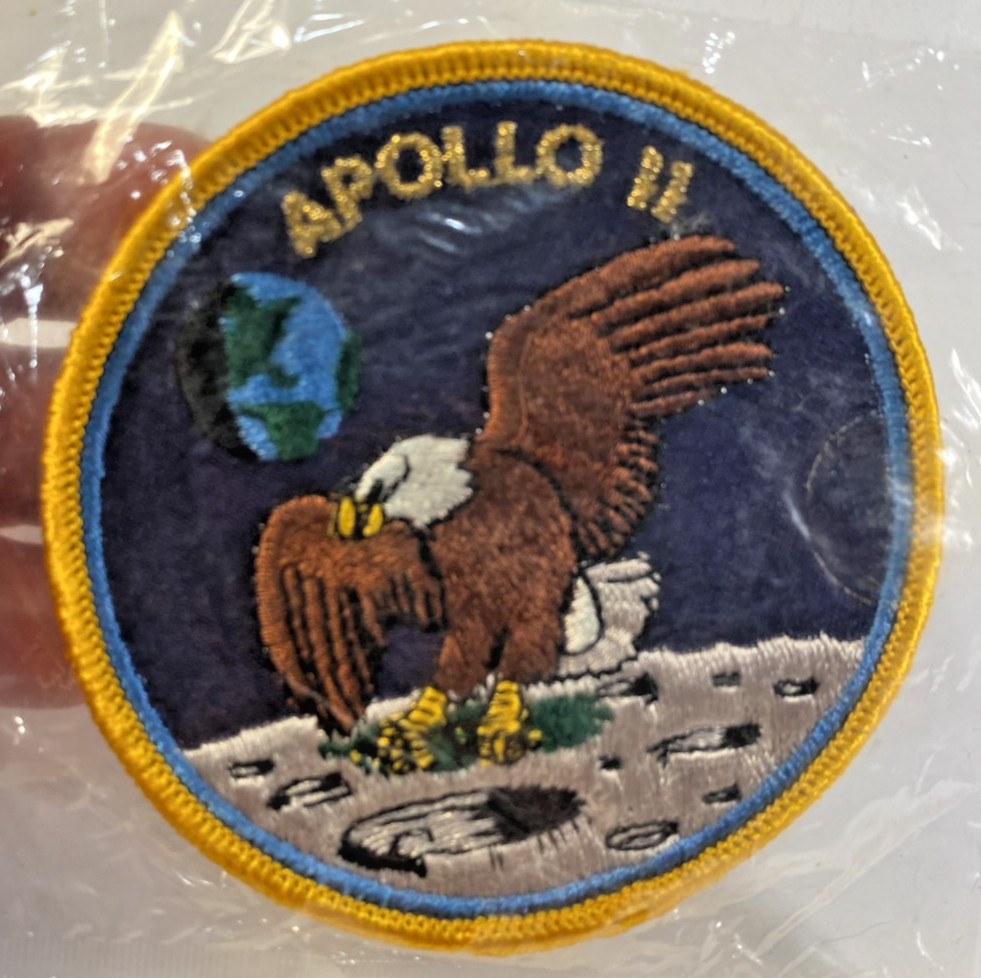 Apollo 11 NASA Mission Patch Embroidered 3.5 Inch Eagle Moon Landing Space Badge
