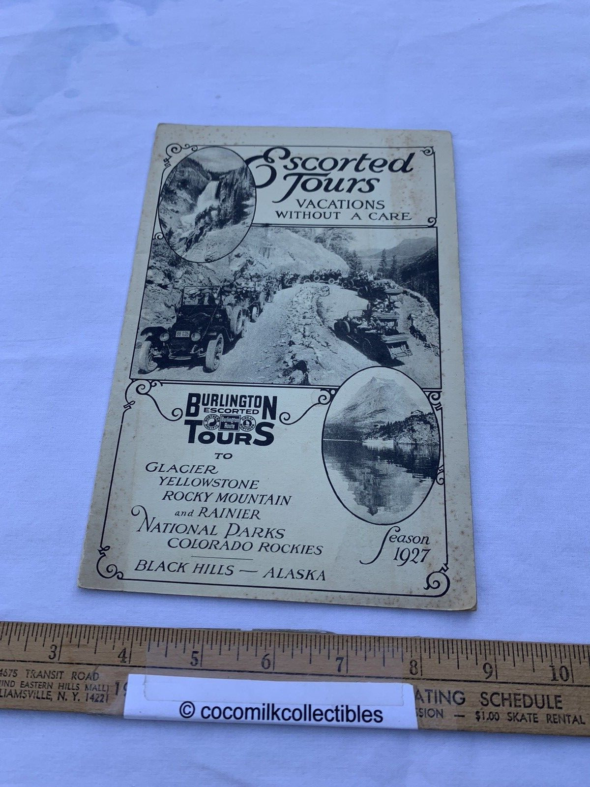 Vintage 1927 Booklet Burlington Escorted Tours Automobile Yellowstone Glacier