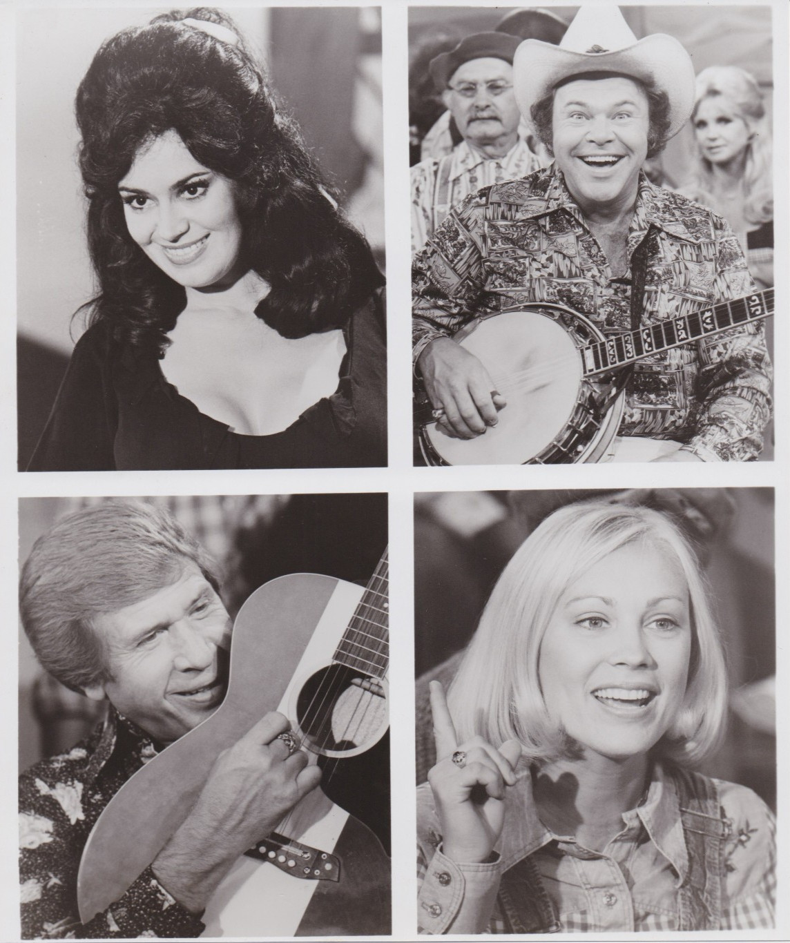 1976 Press Photo Lisa Todd, Cathy Baker, Buck Owens, Roy Clark star on \