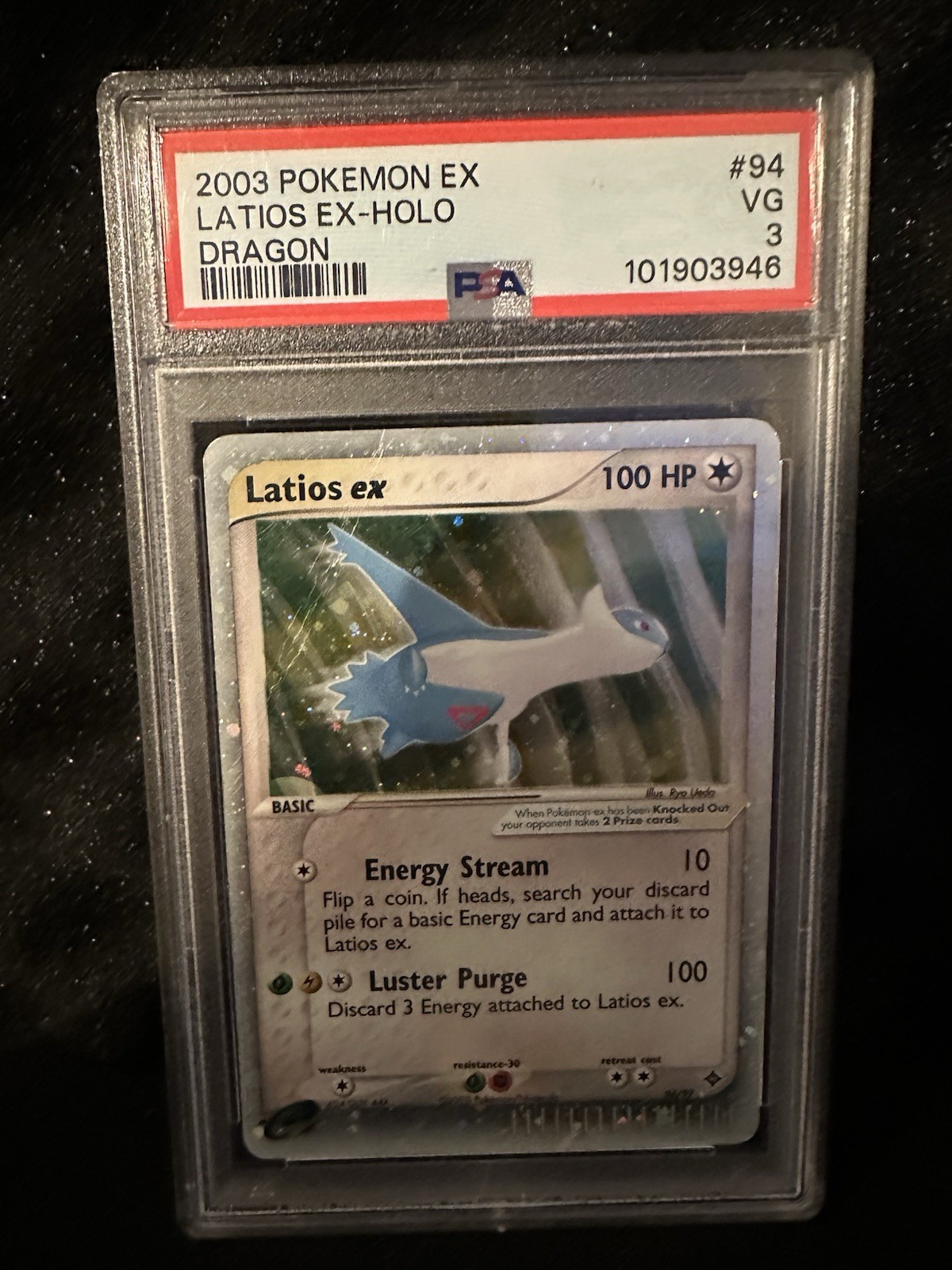 2003 Pokemon Ex Dragon #94 Latios Ex Holo PSA 3 VG