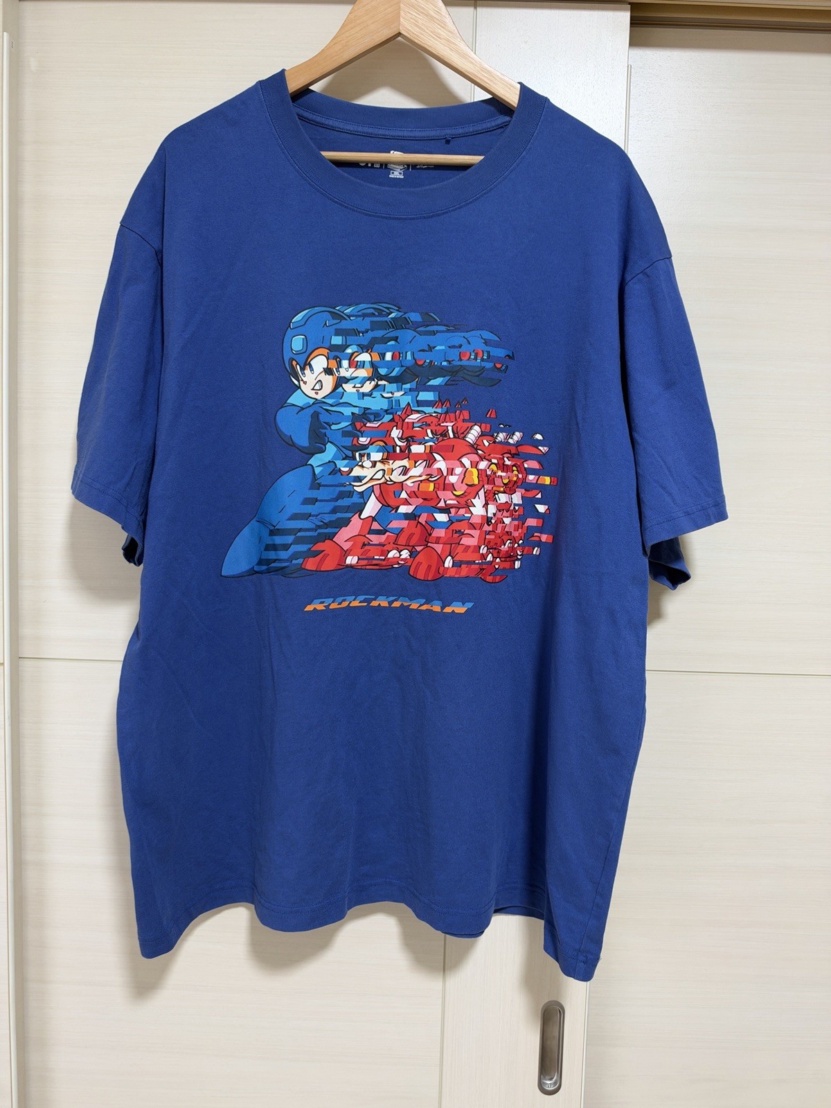 Uniqlo UT Capcom 40th Mega Man Rockman Kosuke Kawamura Graphic T Shirt 3XL Blue