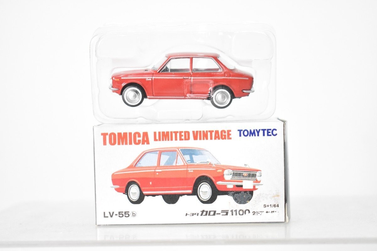 Tomica Limited Vintage LV-55b Toyota Corolla 1100 2-Door Sedan Red w/ Box