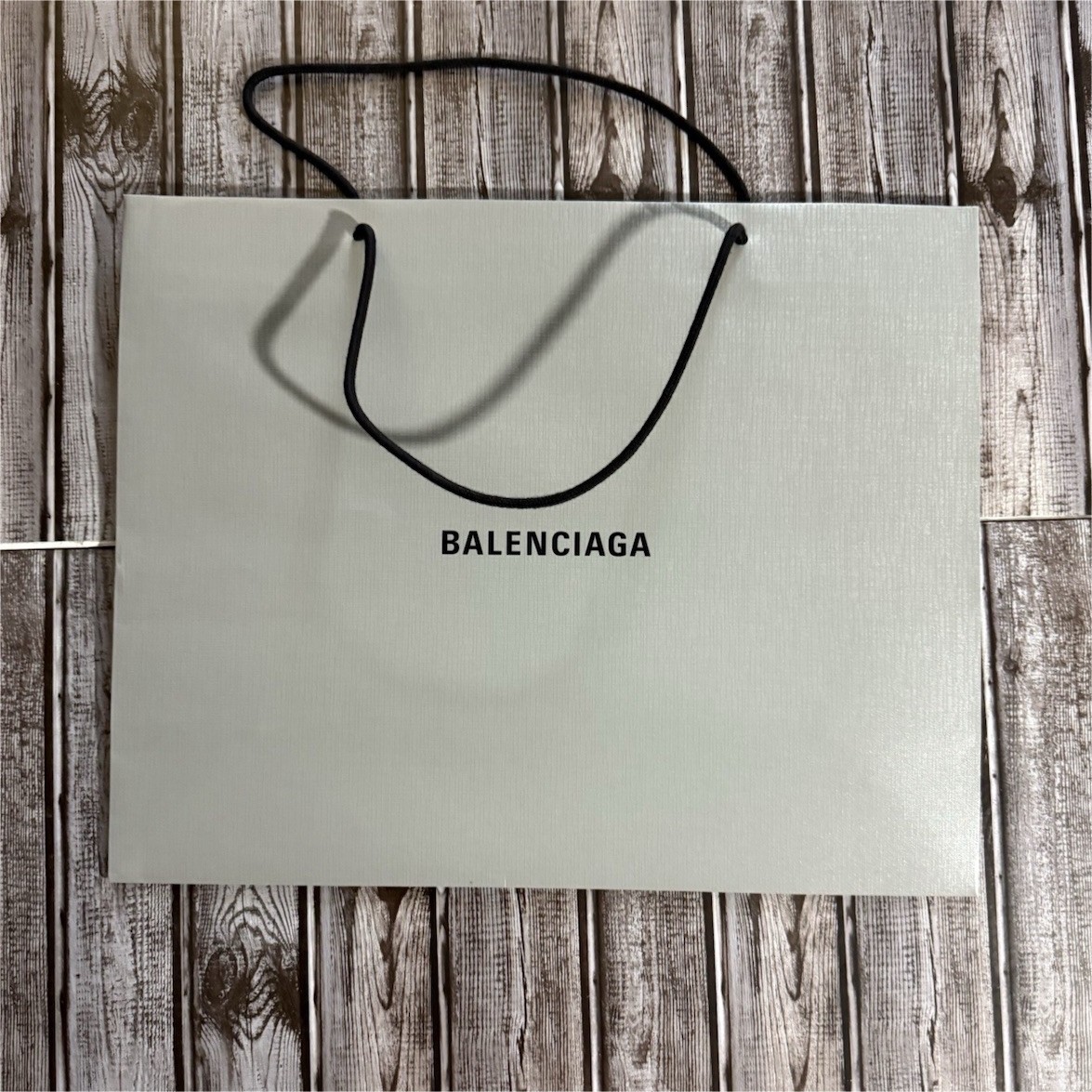 Balenciaga Light Gray Black shopping / gift bag