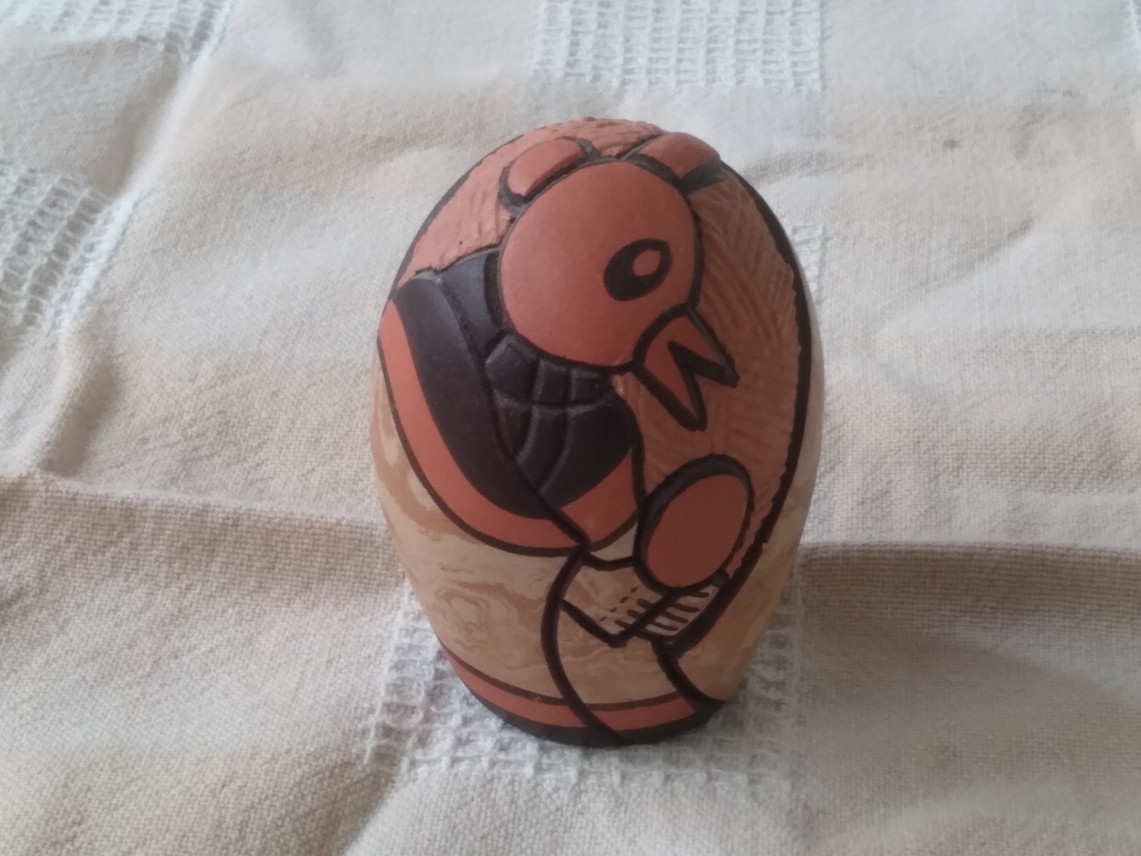 ​Delmar Polacca Hopi Pottery Mud Head Egg Pot – Deep Carved Polychrome Rattle