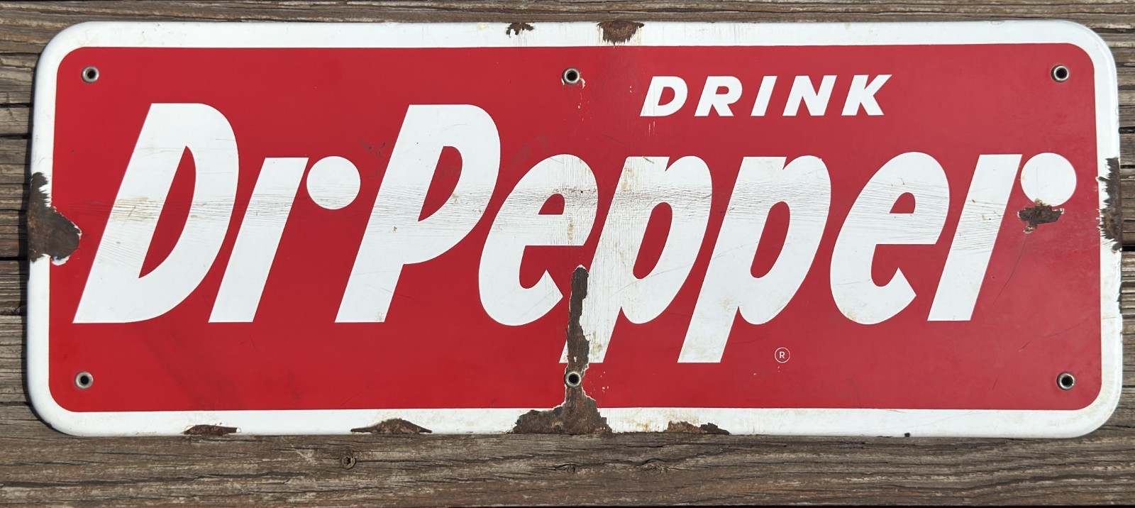 Vintage 1950s 1960s Dr Pepper Porcelain Sign 9\