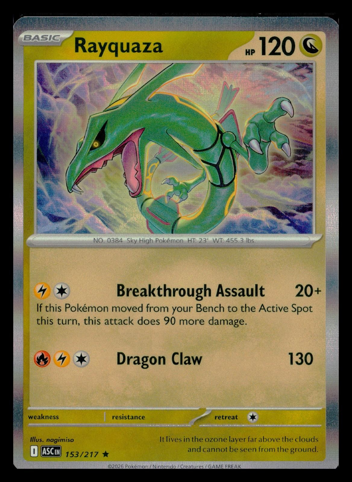 Rayquaza 153/217 Ascended Heroes ASC R Pokemon