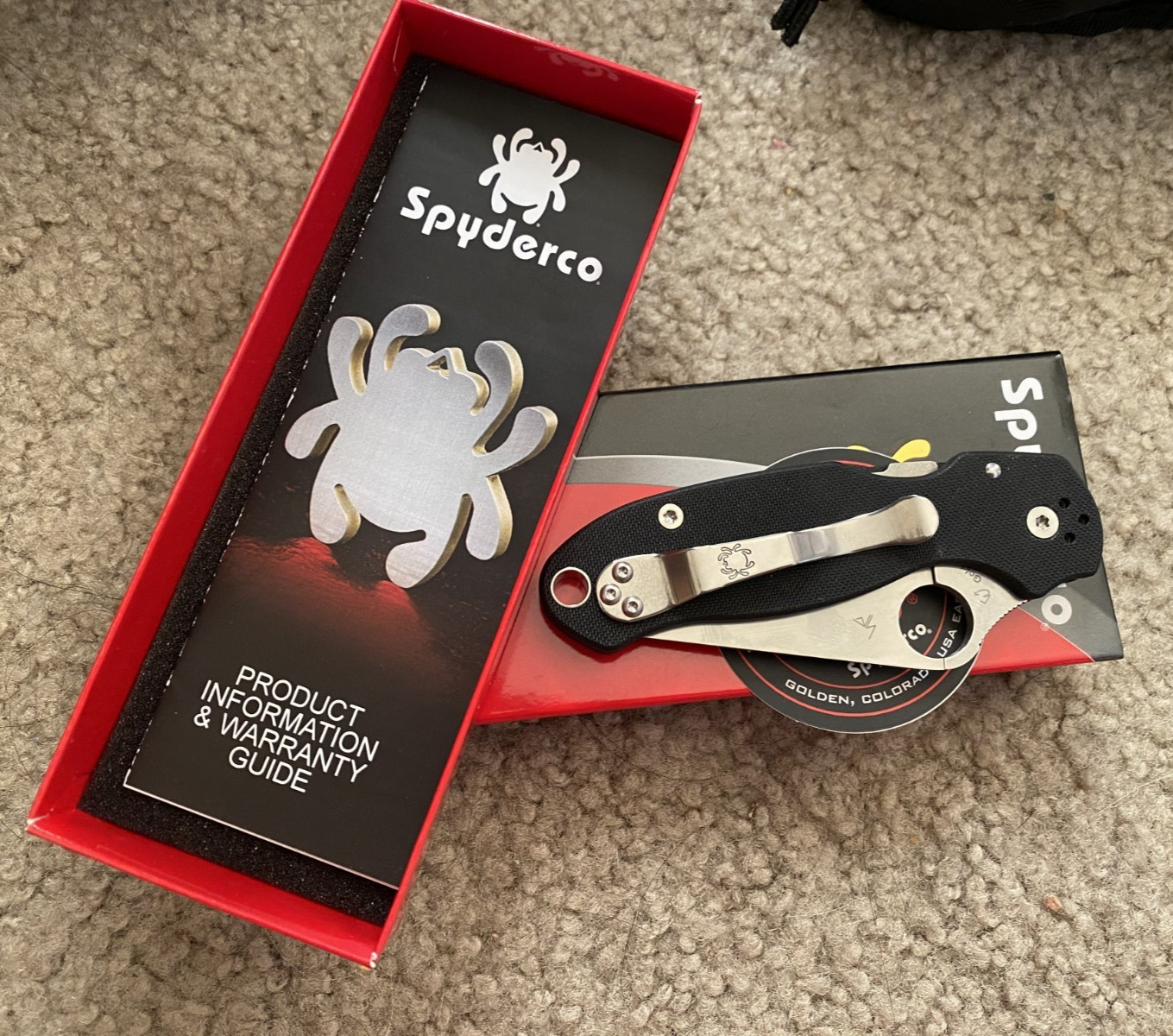 Spyderco Para 2 Knife-Black- New