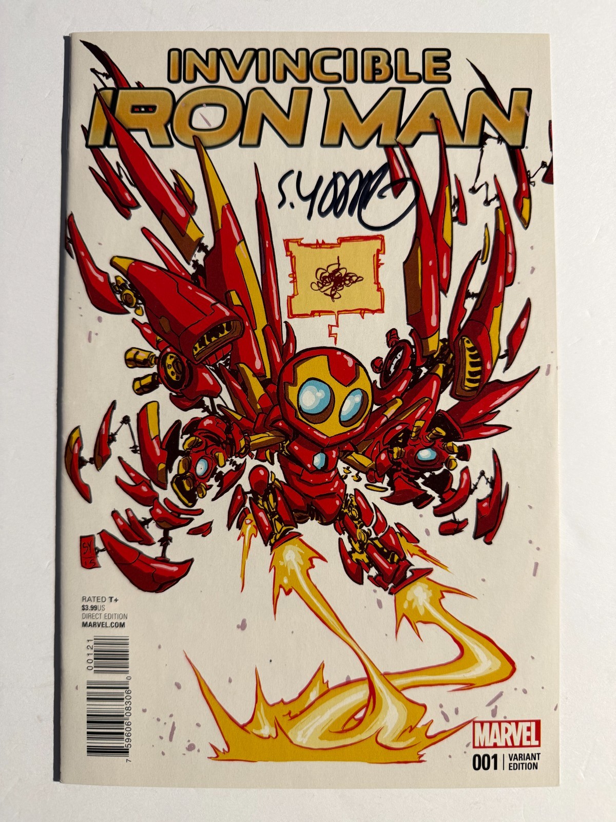 Invincible Iron Man #1 - Skottie Young Variant *SIGNED* - Key Issue