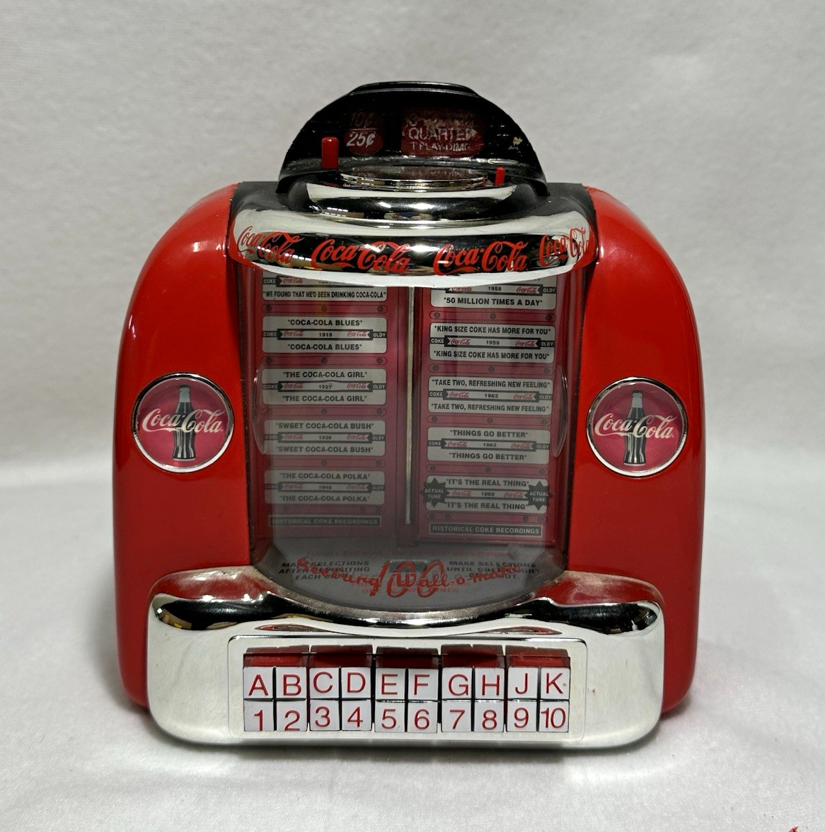 Vintage 1996 Coca Cola Seeburg Wall-O-Matic 100 Coin Bank Jukebox Parts Repair