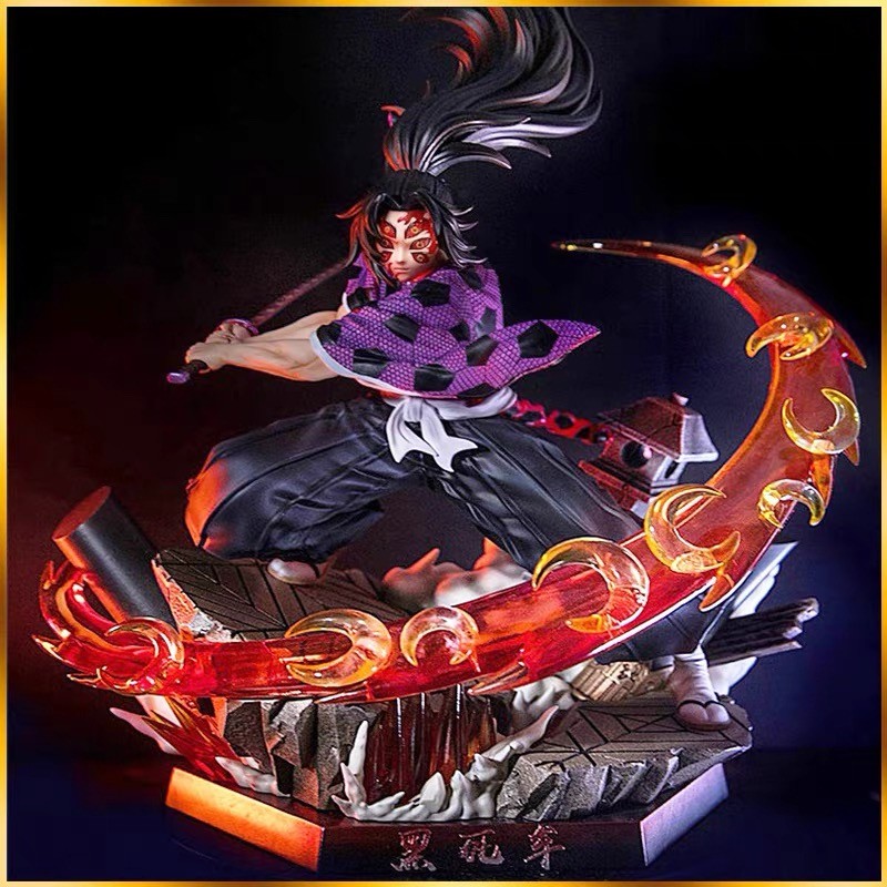 28cm Demon Slayer Kimetsu no Yaiba Kokushibo Tsugikuni Action Figure Statue Toy